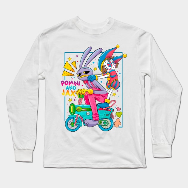 Pomni and jax The amazing digital circus Long Sleeve T-Shirt by Draw For Fun 